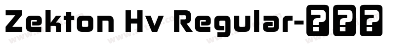 Zekton Hv Regular字体转换
